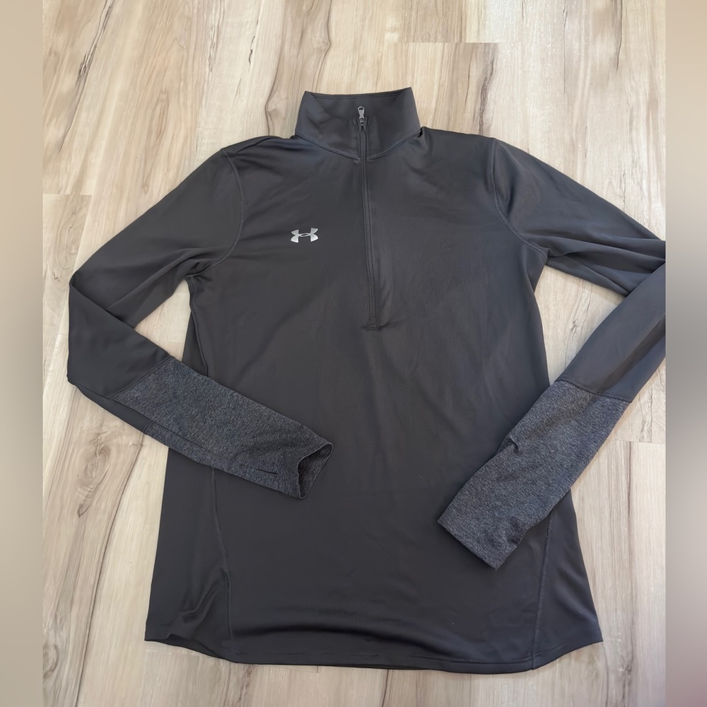 Under Armour Zip Up Athletic Heatgear Long Sleeve Size Small